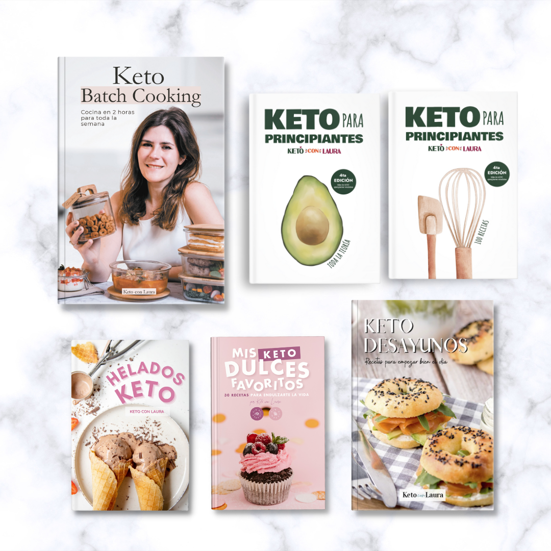 PACK 5 LIBROS Recetas y teoría keto – Keto con Laura