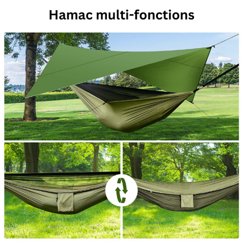 Greensen Portable camping voyage hamac lit suspendu avec moustiquaire,  camping hamac, hamac 