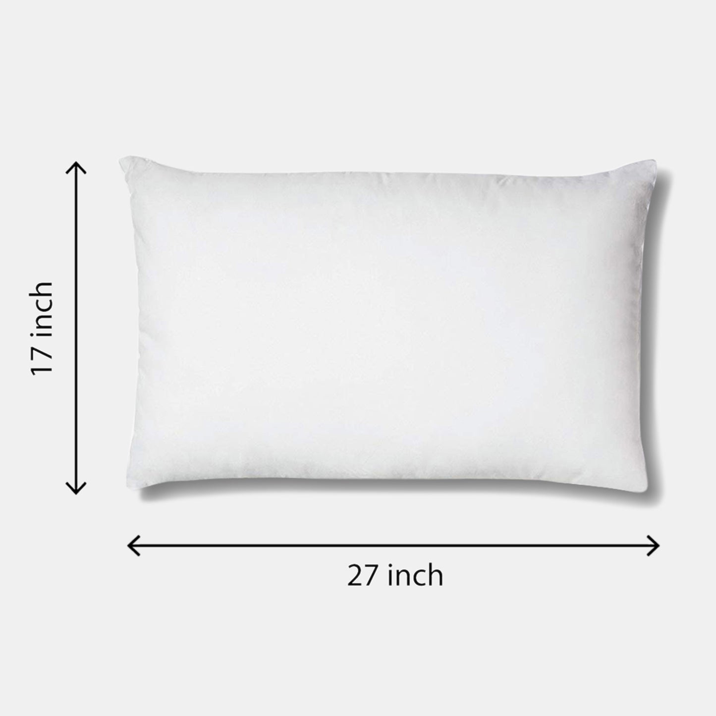 Microfiber Pillow, 17"x 27" Inch, White