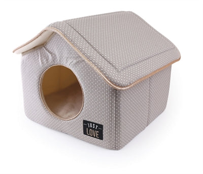 Martin Sellier Hondenmand Kattenmand Huis Just Love Taupe 43X43X40 CM