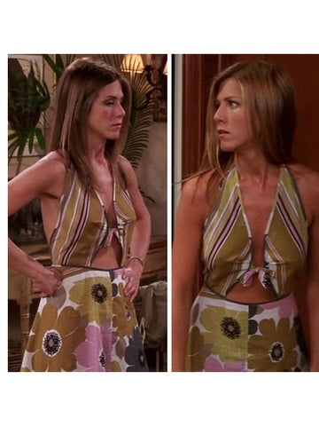 dress rachel green jennifer aniston friends tv show black dress wrap dress