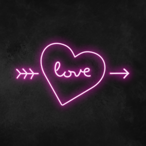 Love Heart Arrow Neon Sign - Artisanry.pk