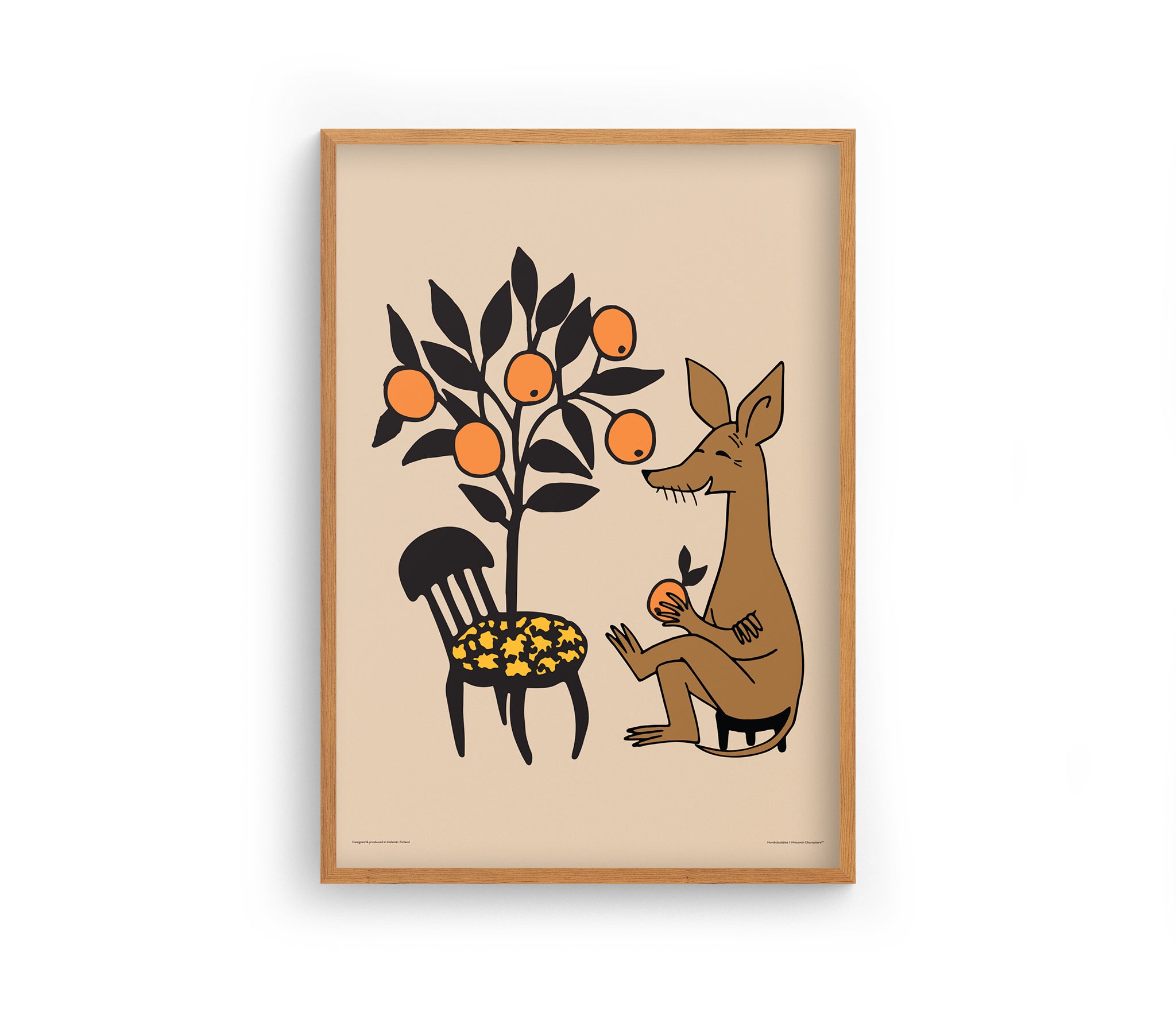 Nipsun Appelssiinit juliste 50x70cm - beige
