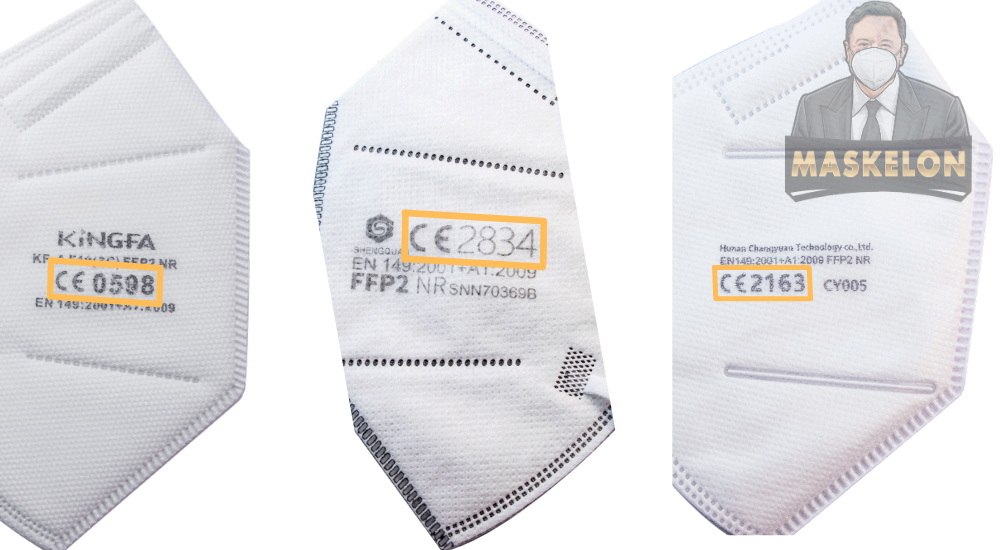 CE-Kennzeichnung auf FFP2 Masken