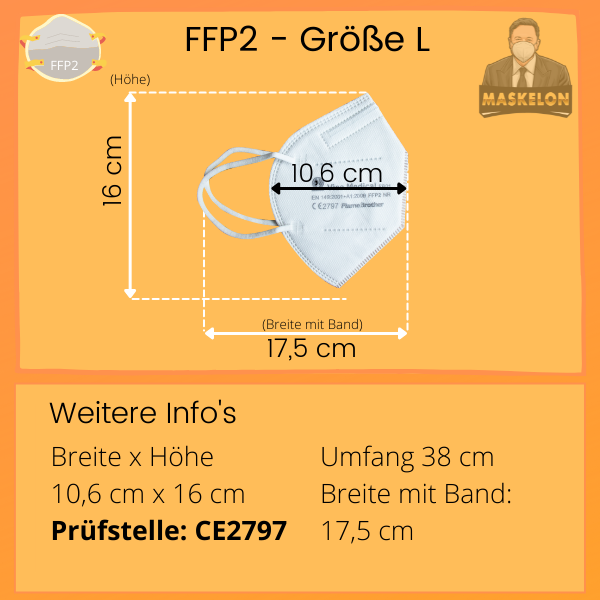 FFP2 Infografik Größe "L"