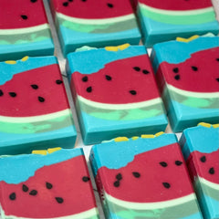 Colorful watermelon themed soap