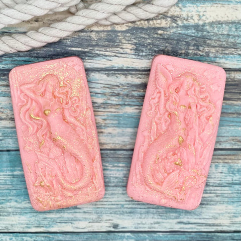 Pink mermaid soaps