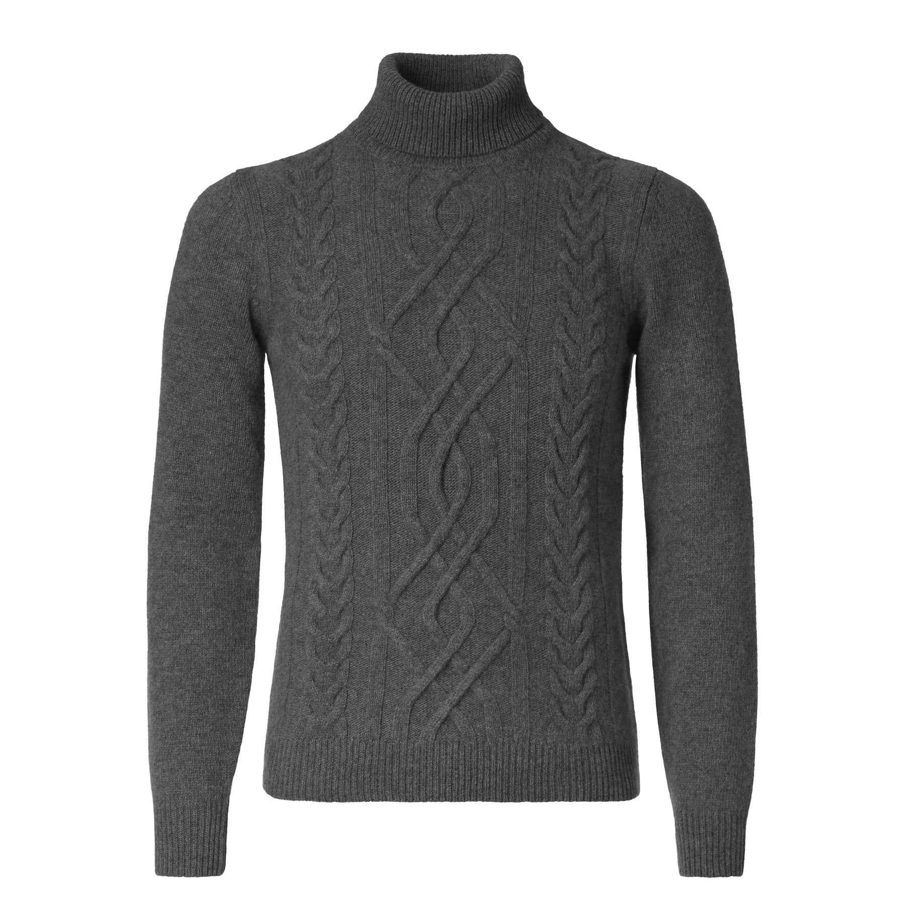 Piacenza Cashmere Turtleneck Cable-Knit Wool and Cashmere-Blend Sweater ...
