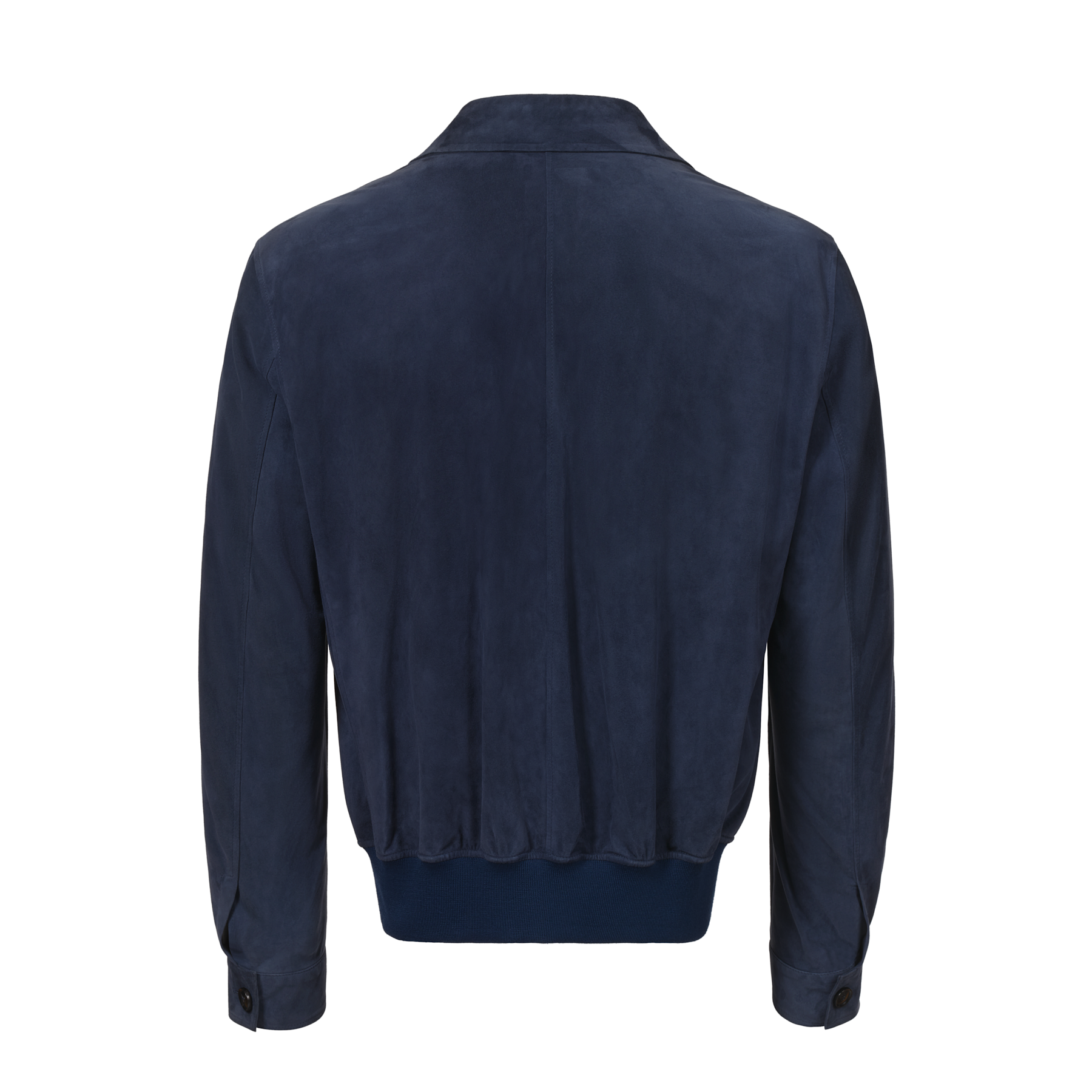Alfredo Rifugio Handmade Suede Leather Bomber Jacket in Blue | SARTALE