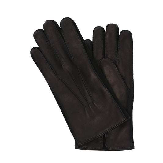 Malo Cashmere-Lined Leather Gloves in Black | SARTALEMalo | Cashmere-Lined Leather  Gloves in Black | SARTALE