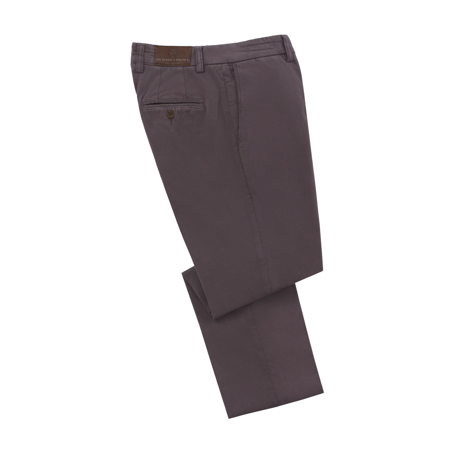 Slim-Fit Stretch-Cotton Trousers in Purple