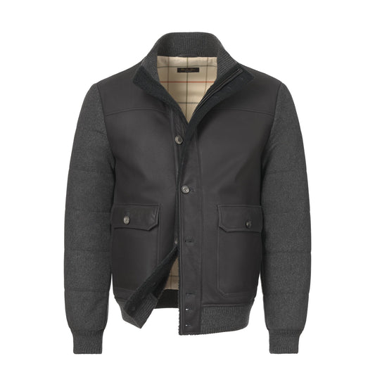 Burberry Wool and Leather Bomber Jacket