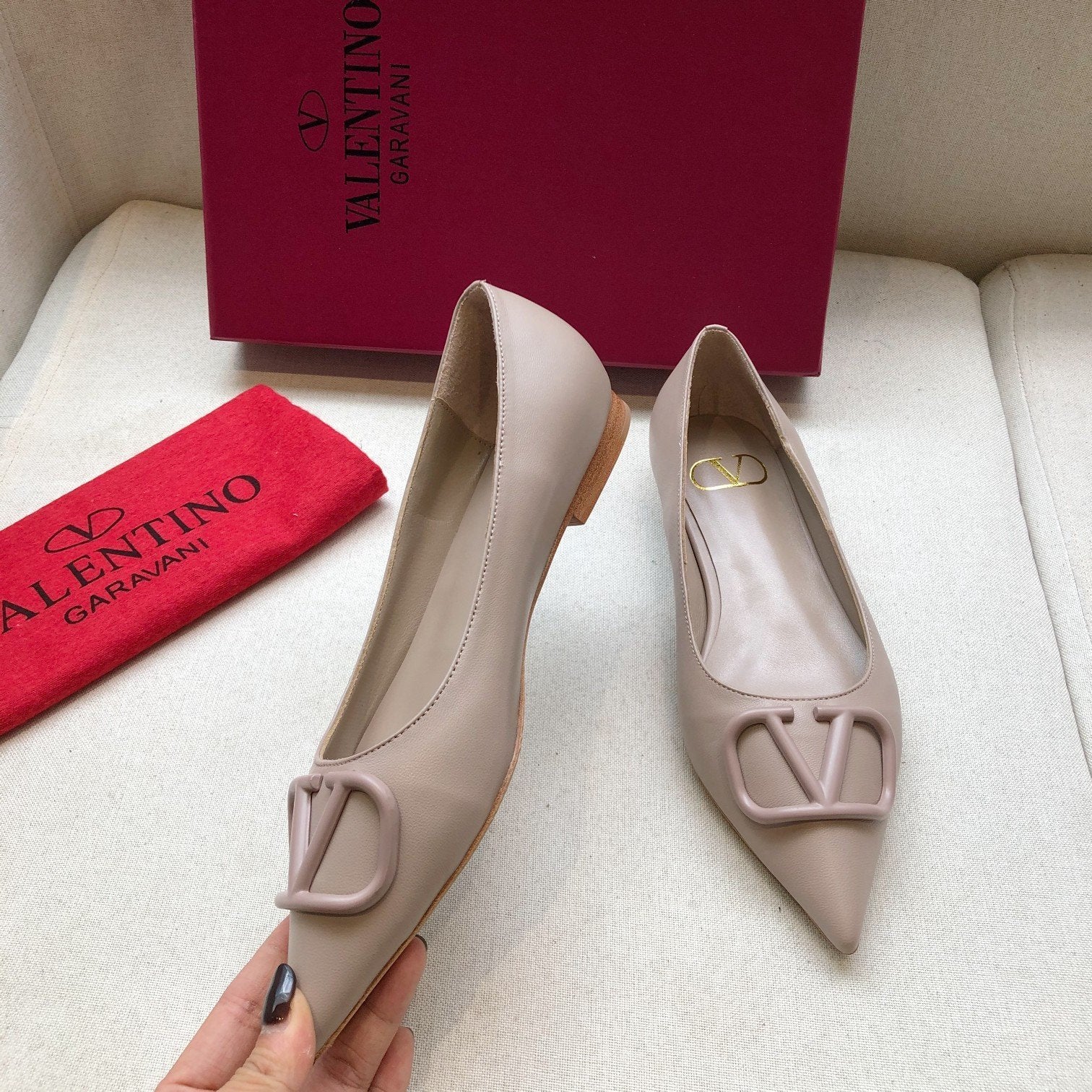 2022 New Valentino women sexy High Heel Casual Flat Sandal Slipp