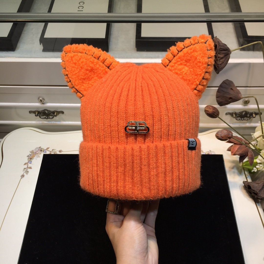 Balenciaga warm knit hat in autumn and winter  Men Women  cat ea