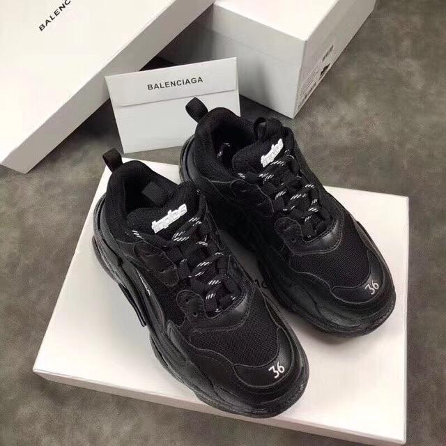 Balenciaga Women's Leather Triple S 1.0 Sneakers Shoes