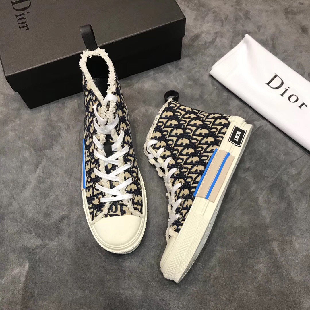 Dior Women's Oblique Canvas B23 Fashion High Top Sneakers Sh