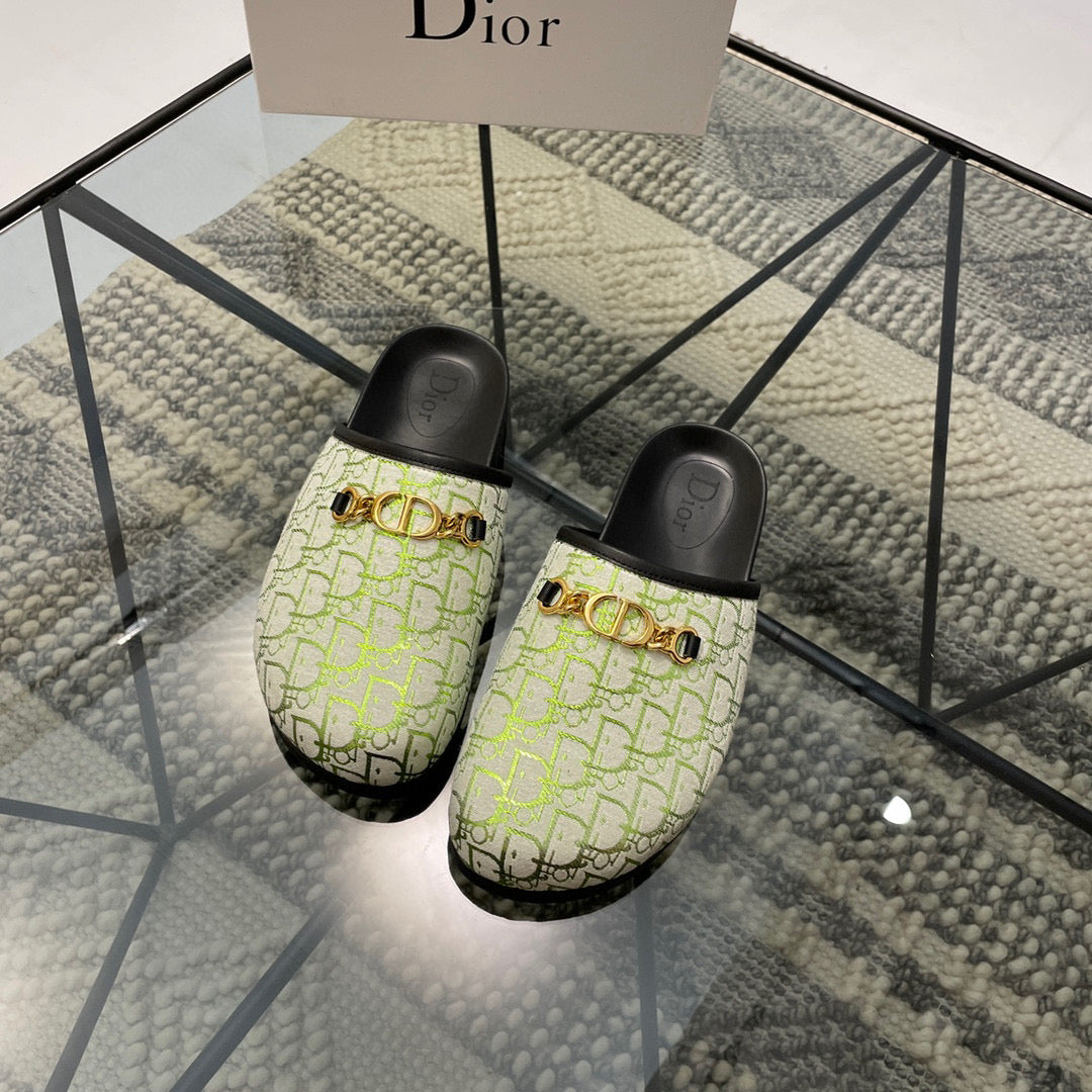 DIOR 2022 Men Fashion Leather Casual Flat Sandal Slippers Shoes