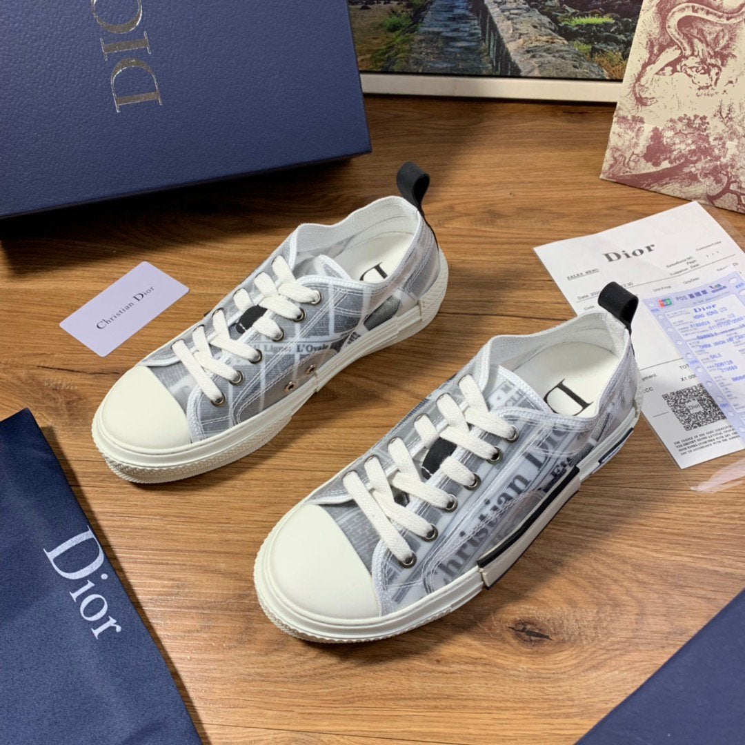 Dior Men's And Women's Oblique Canvas Fashion Low Top Sn