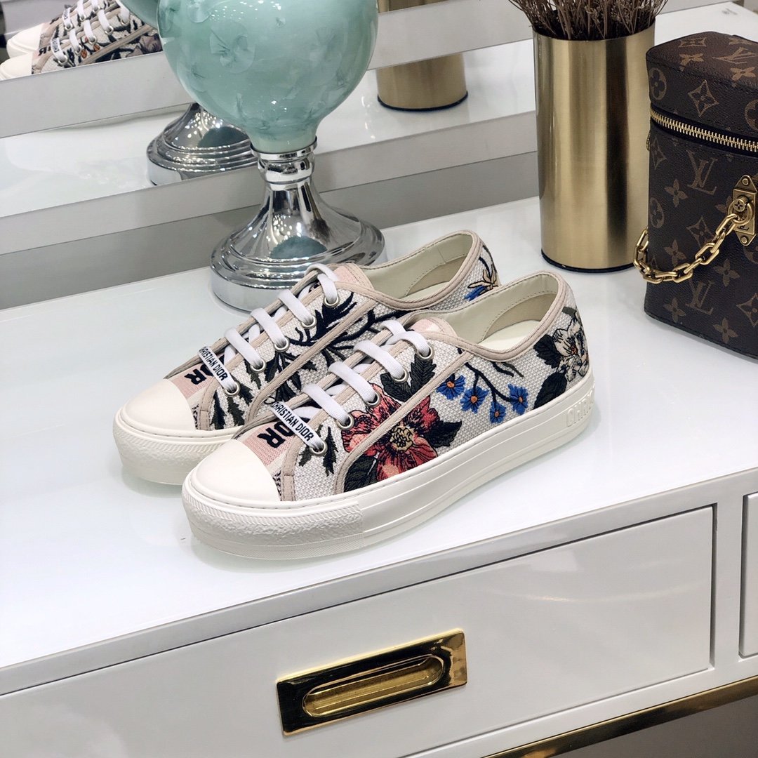 DIOR 2022 Newest Women Leather Low Top Sneakers Sports Shoes