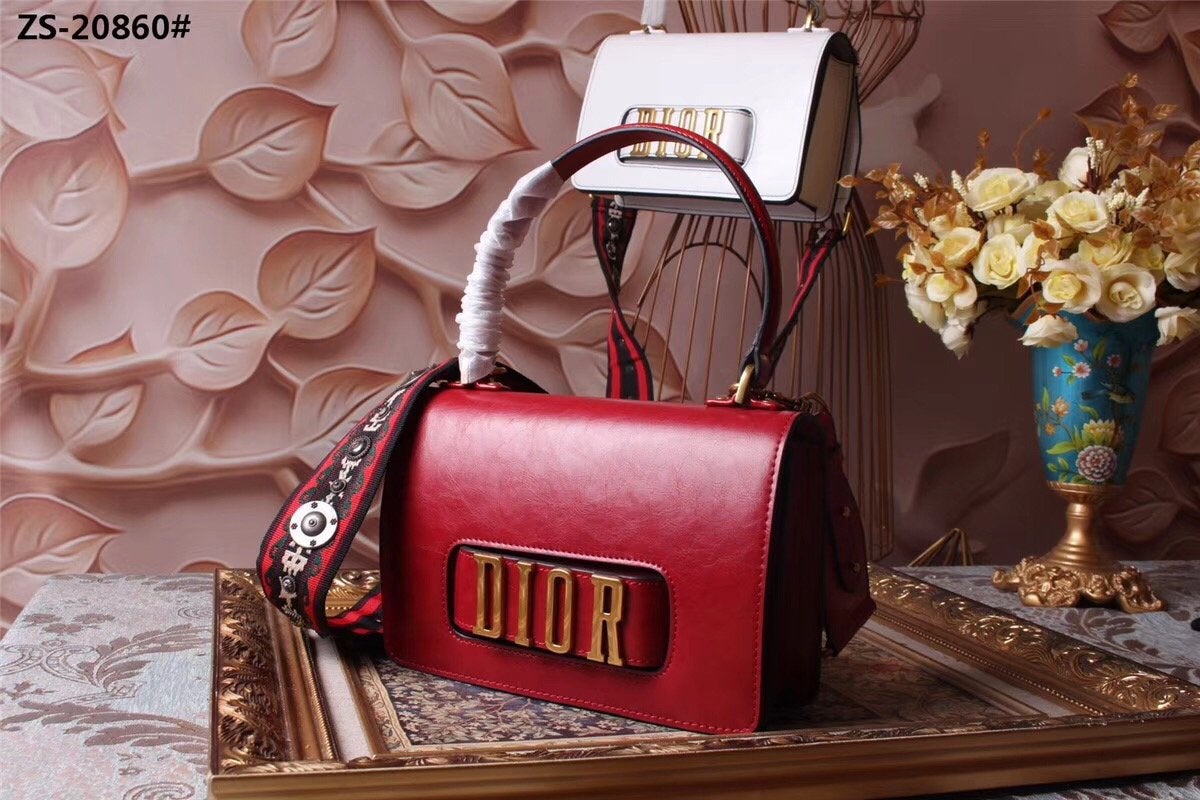 DIOR WOMEN'S 2018 NEW STYLE LEATHER HANDBAG INCLINED SHOULDER BAG