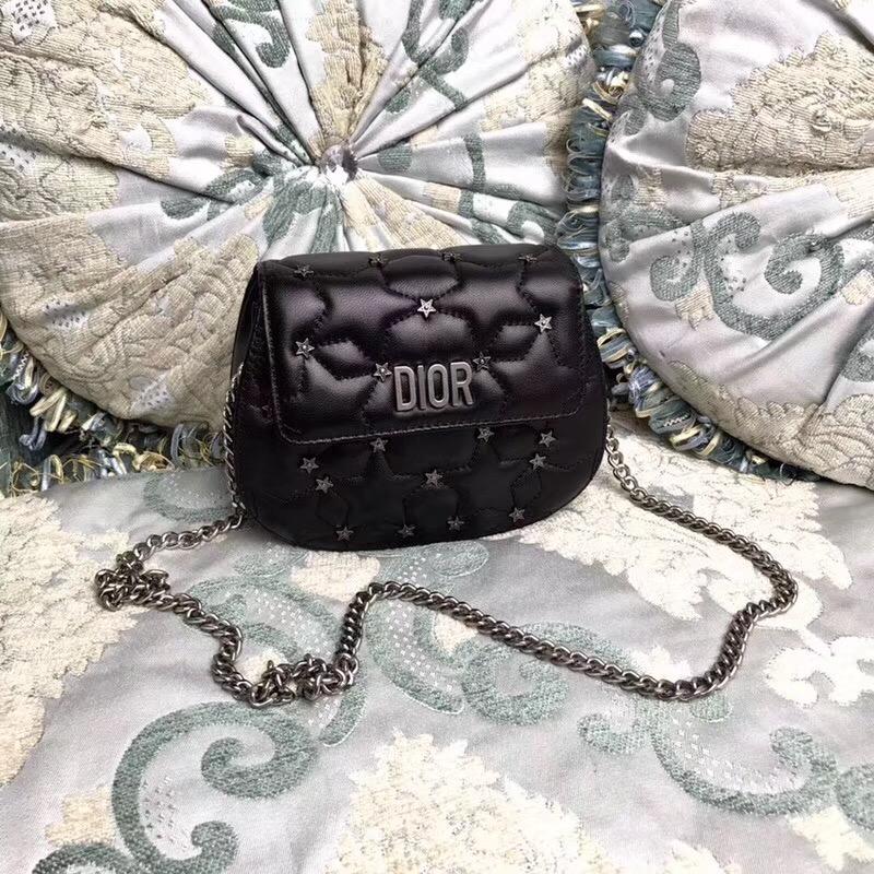 DIOR WOMEN'S NEW HOT STYLE LEATHER INCLINED CHAIN SHOULDER BAG