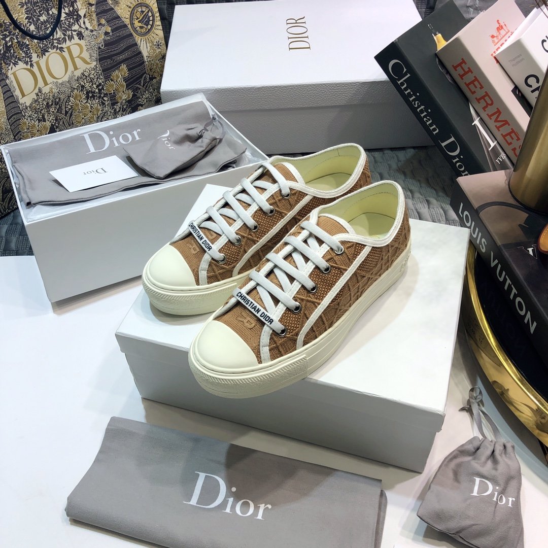 DIOR 2022 Newest Women Leather Low Top Sneakers Sports Shoes  Ca
