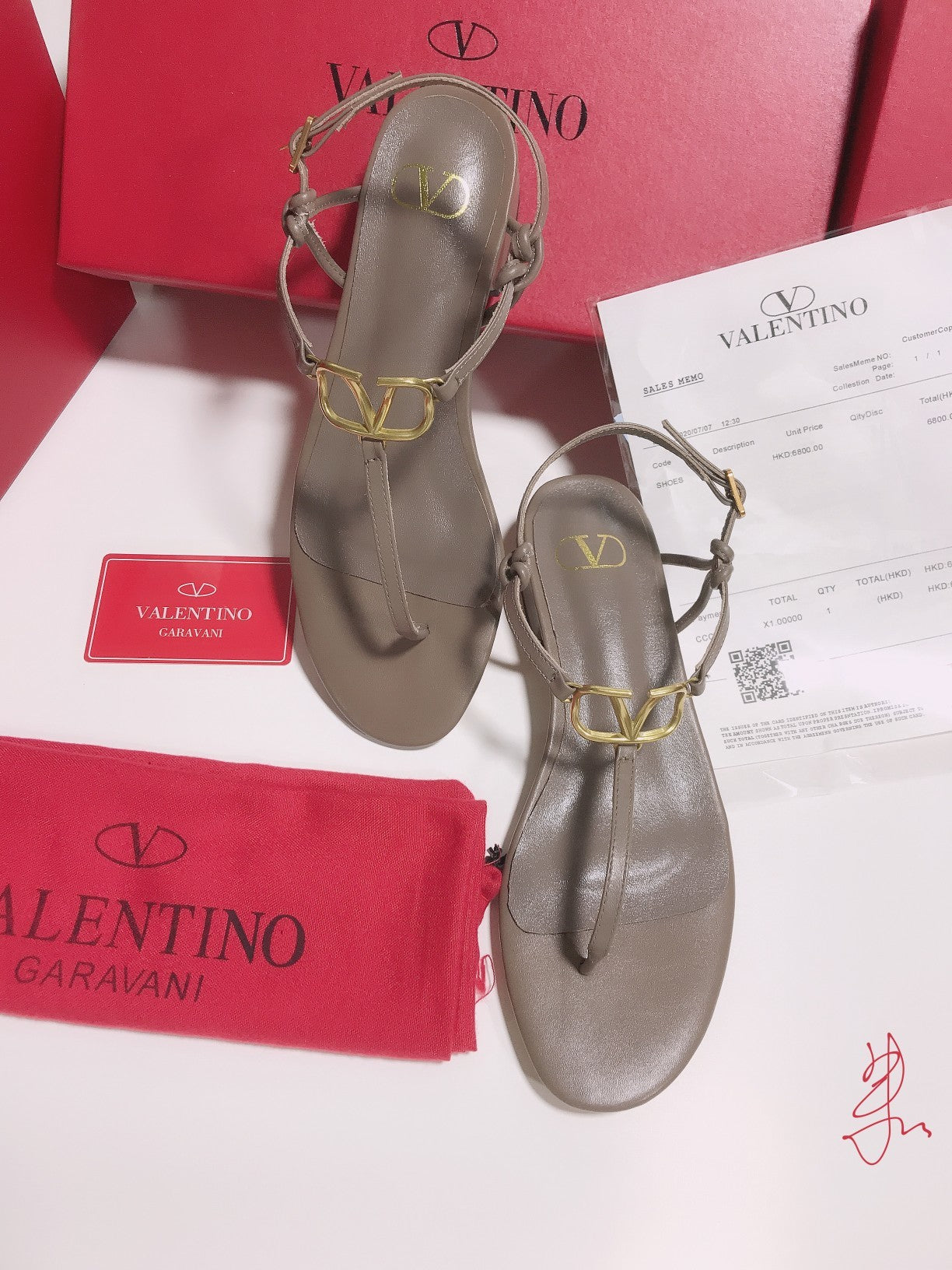 Valentino 2022 New Women Fashion Leather Casual High Heeled Shoes Flat Sandal Slippers