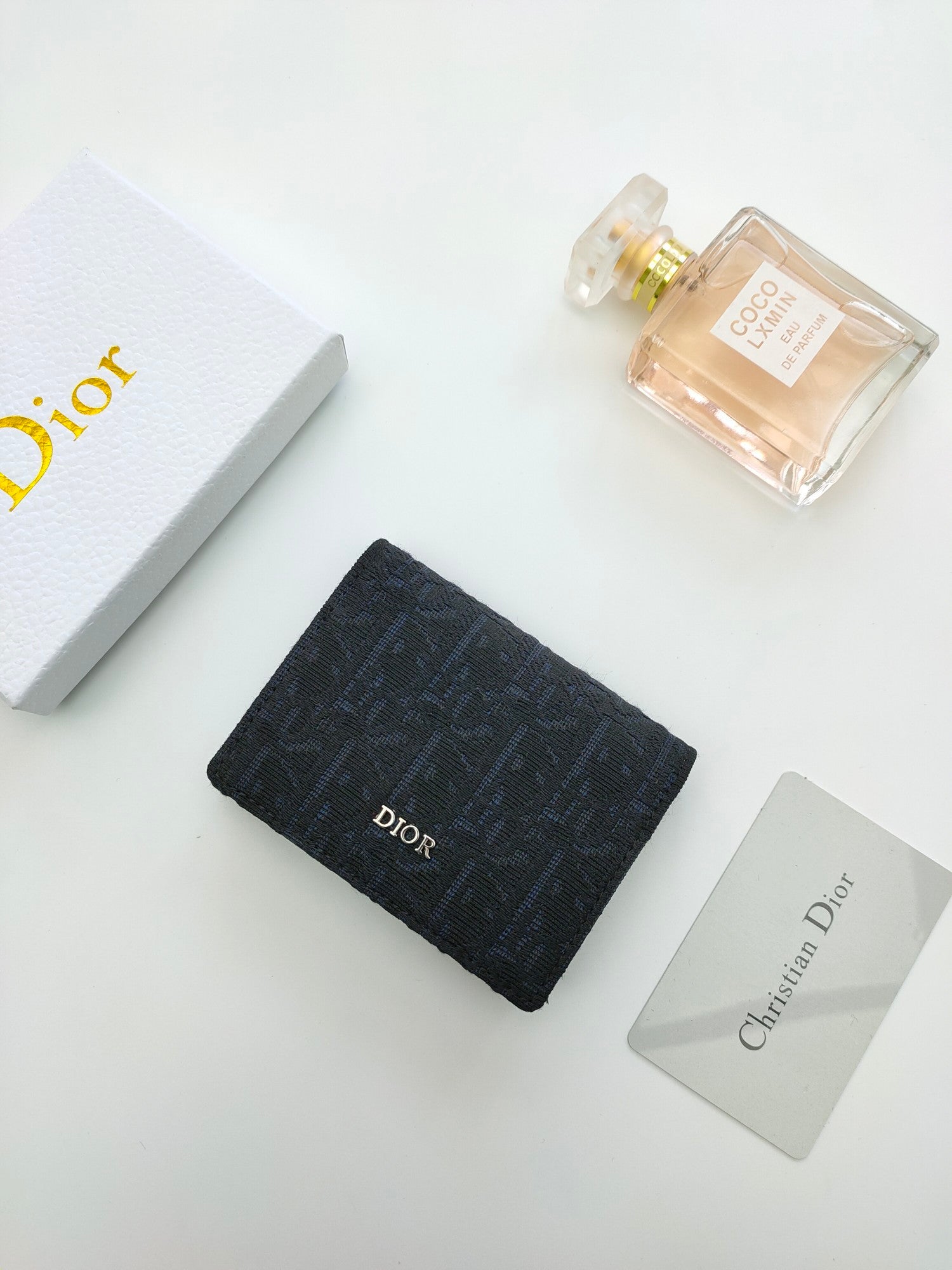 DIOR Damier Infini 3D MONOGRAM CANVAS COIN CARD HOLDER 2022 NEW WALLET