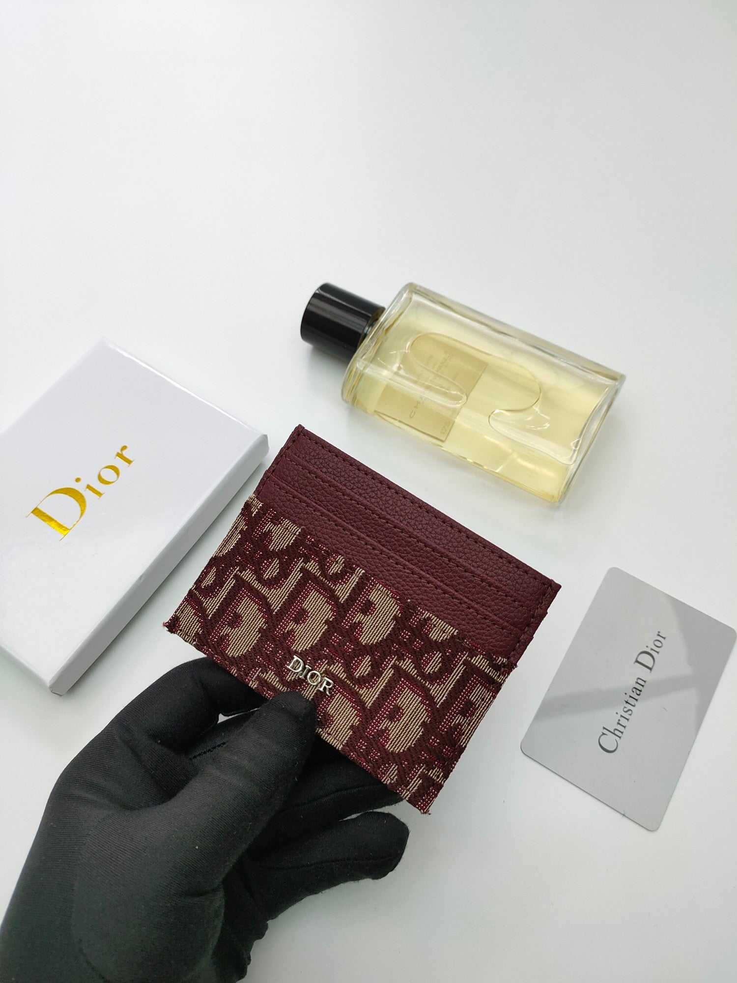 DIOR Damier Infini 3D MONOGRAM CANVAS COIN CARD HOLDER 2022 NEW WALLET