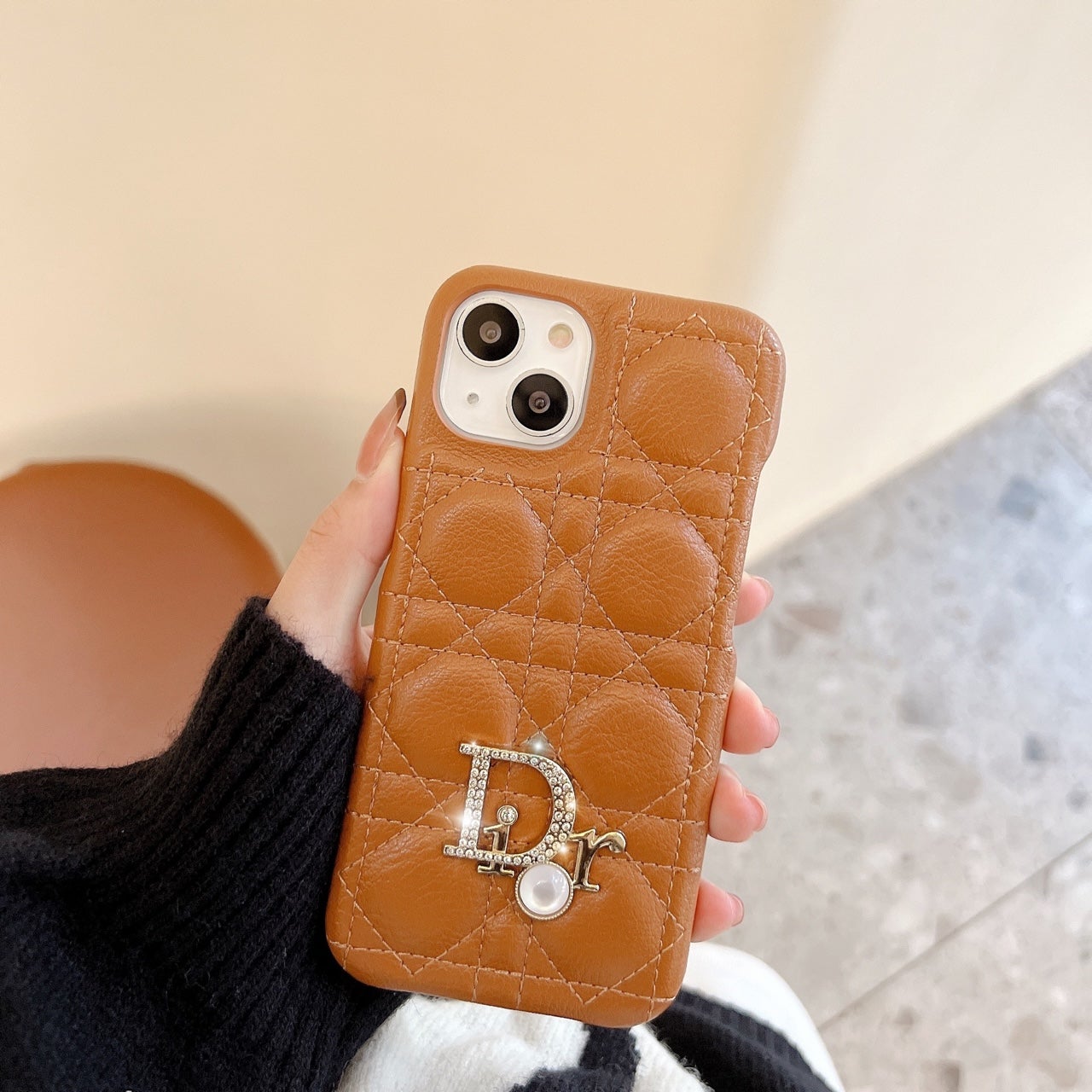 Dior Leather Phonecase for iPhone 13pro max/ 13 pro /13, iphone 