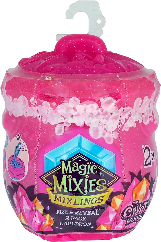 Magic Mixies Magical Gem Surprise Fire Magic Cauldron - Reveal a  Non-Electronic Mixie Plushie and Magic Ring with a pop up Reveal from The  Fizzing