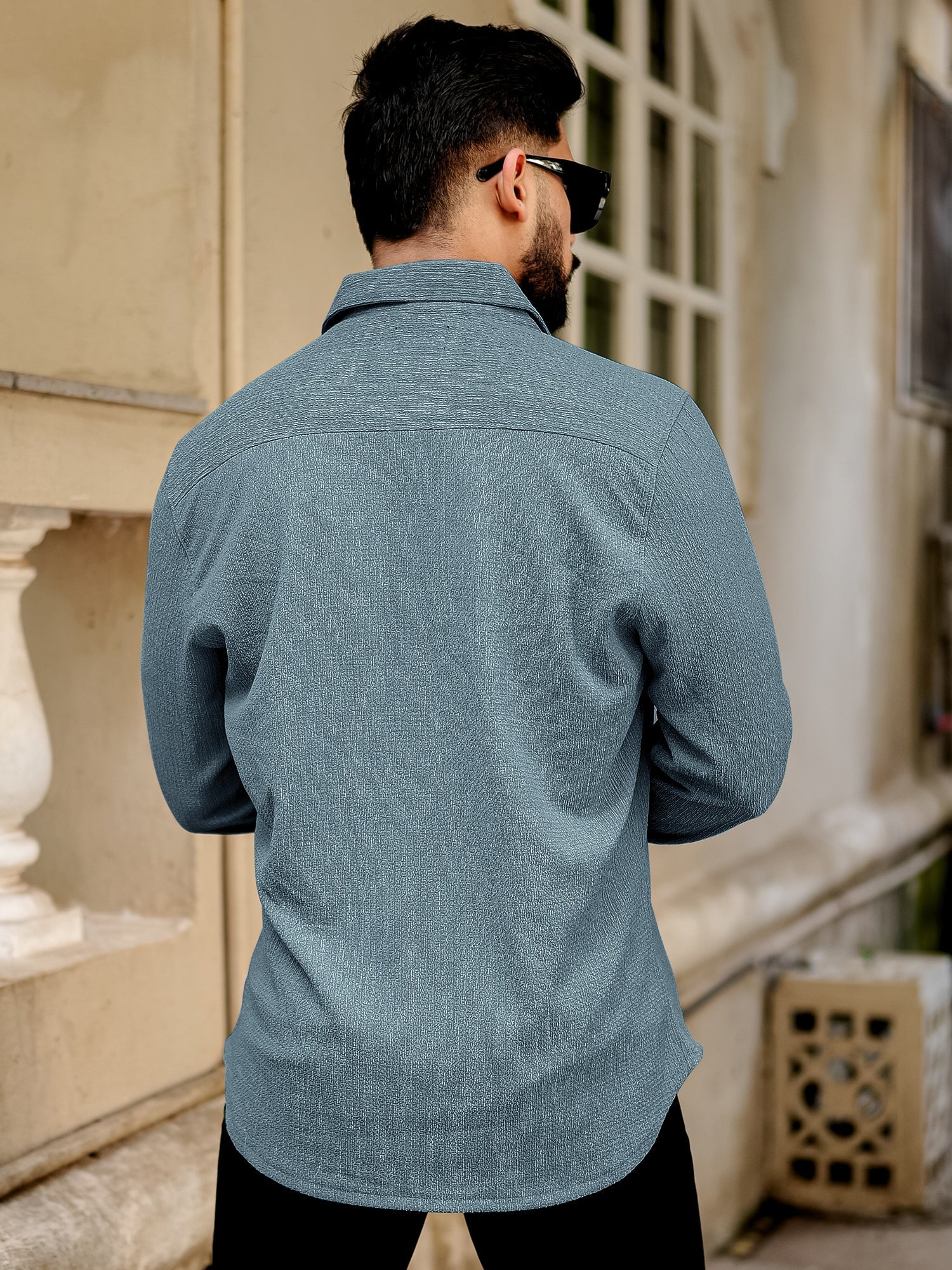 Affordable Women Bubble Blue Full Sleeve Shirt-S / Blue 2025 at ShopCircuit | ONDC