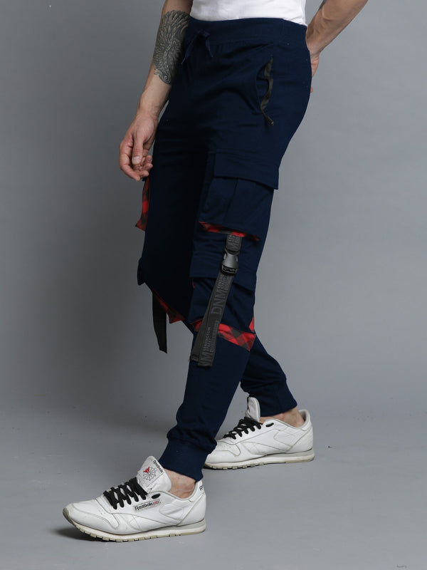 Stylish Red and Black Cargo Pants