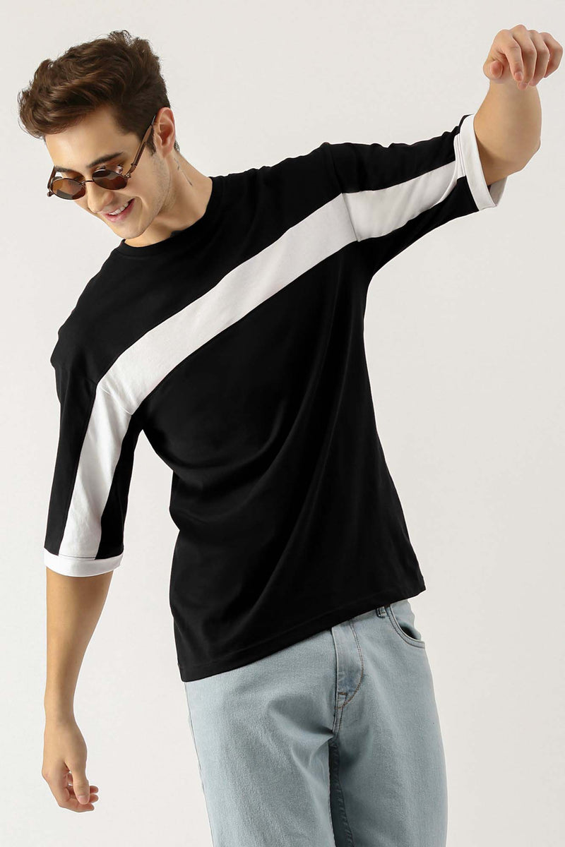 S/S Boder T-Shirt (NAVY × WHITE) XL