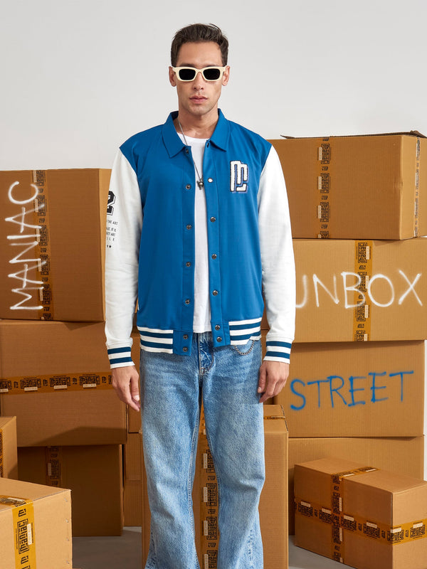 Sleeveless Blue Fox Bomber Jacket - Ready-to-Wear 1AAZ2I