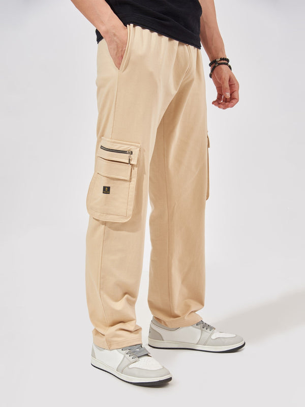 Men Waterproof Work Cargo Long Pants With Pockets Loose Trousers