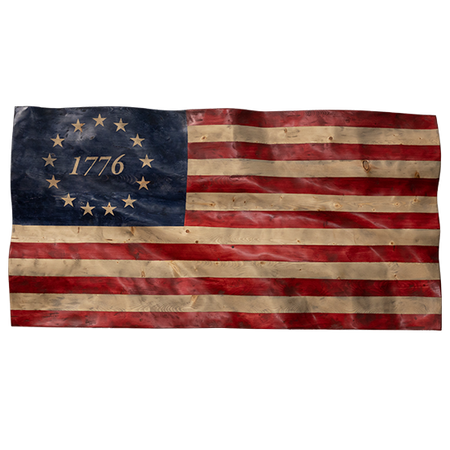 waving american flag 1776