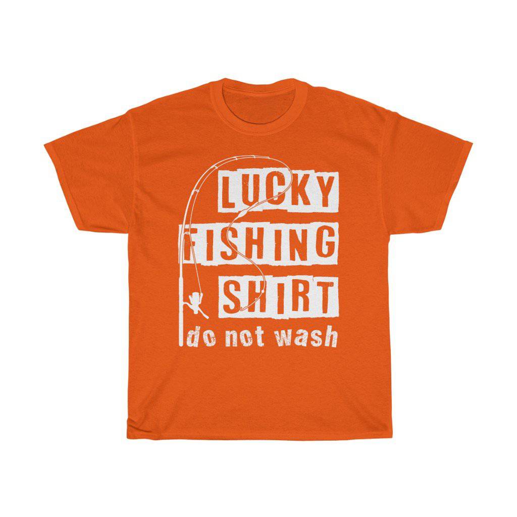 Download Lucky Fishing Shirt Do Not Wash Fun Slogan Unisex Heavy Cotton Tee Authentic Designer