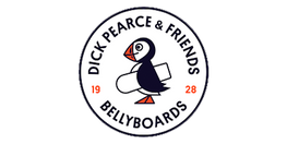 Black and white dick pearce and friends logo