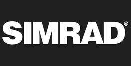 black and white Simrad logo