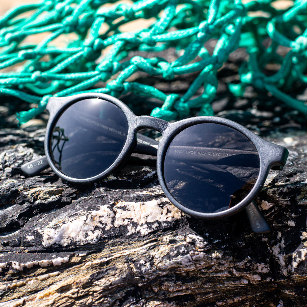 Waterhaul harlyn slate sunglasses frames made from 100% recycled fishing nets
