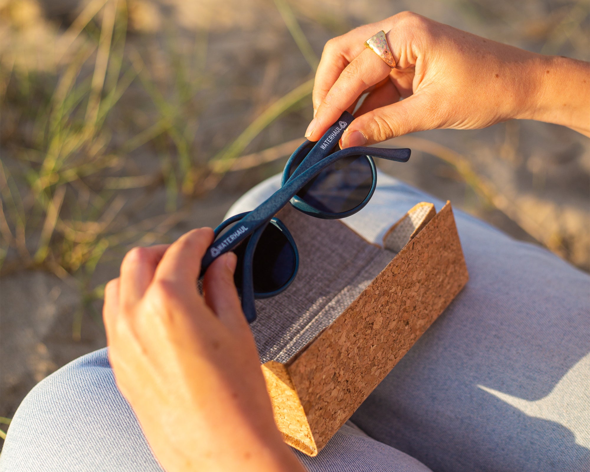 Navy Sunglasses Case