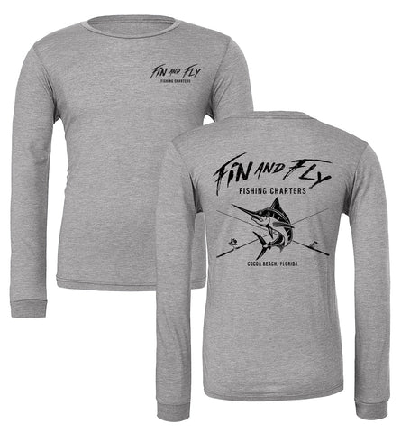 Sailfish Long Sleeve Fishing Shirt // Grey – Fin & Fly