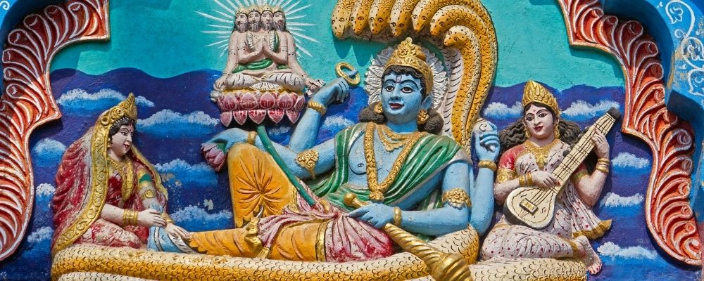 dieu vishnu bleu