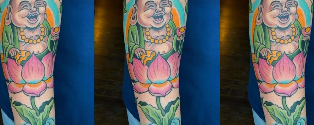 tatouage bouddha lotus