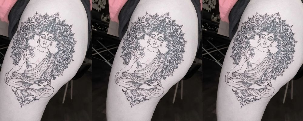 tatouage bouddha mandala