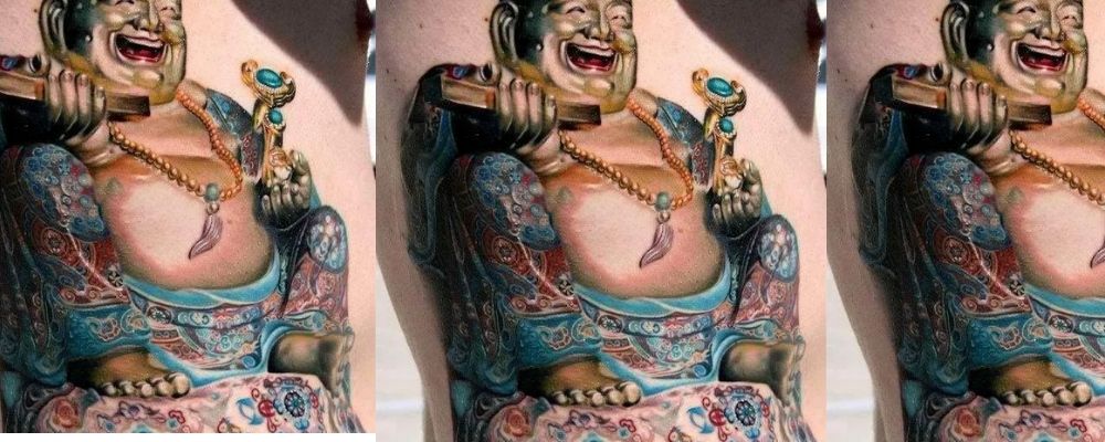 tatouage bouddha rieur