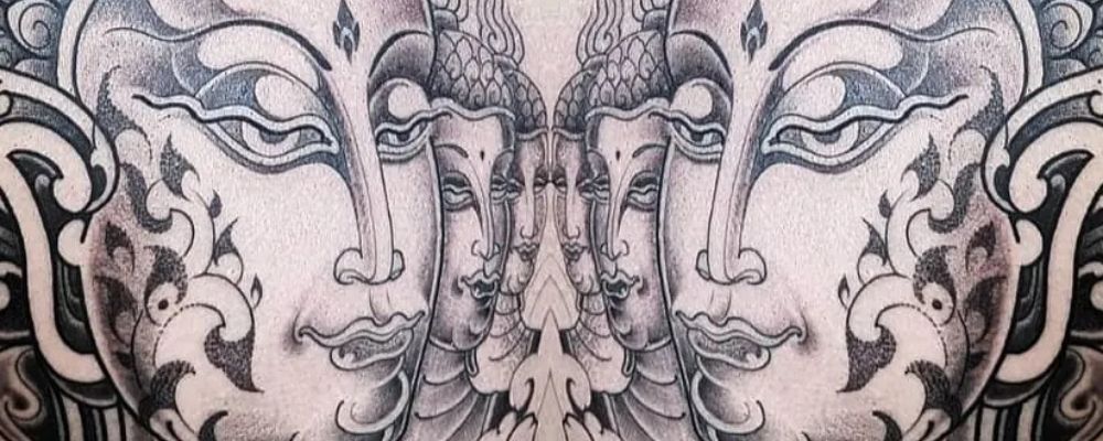 tatoutage tête de bouddha