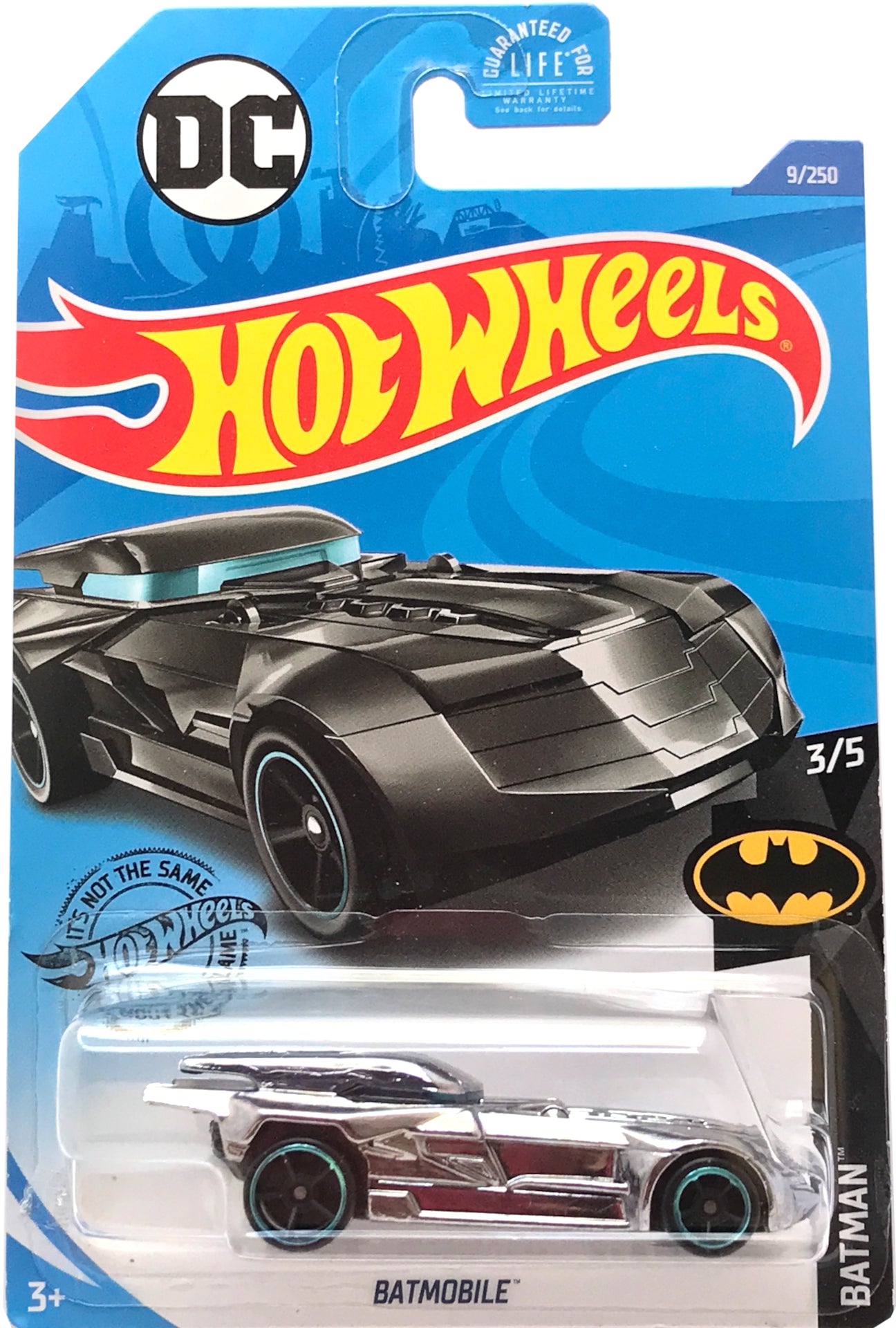 2020 Hot Wheels Mainline #9 DC Comics Batmobile Gunmetal Chrome GHF68