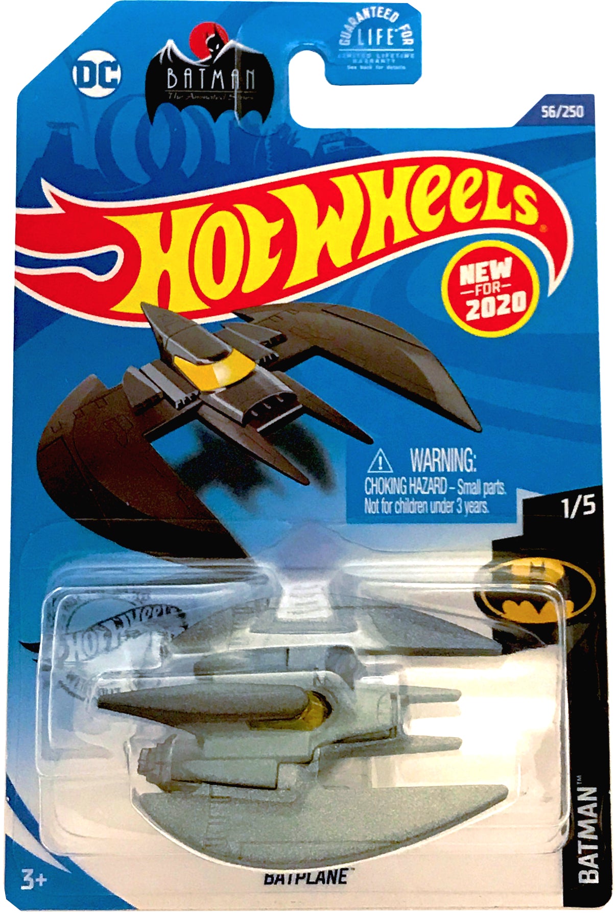 2020 Hot Wheels #56 Batman the Animated Series Batplane Silver GHD94